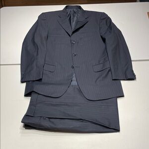 Pal Zileri Navy Blue size 50eu/40R Pinstripe Suit